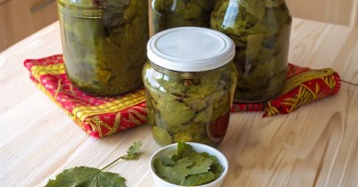 Маринованные виноградные листья на зиму