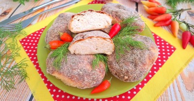 Куриные котлеты в панировке в аэрогриле