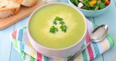 Суп пюре из кабачков с плавленным сыром без мяса