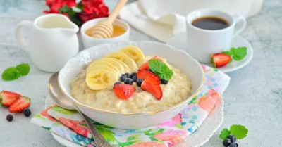 Овсяная каша с бананом