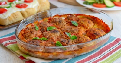 Ленивые голубцы с рисом и фаршем в духовке на второе