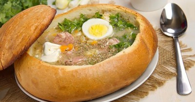 Польский суп в хлебе