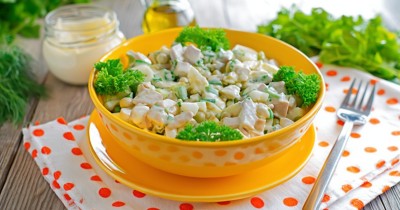 Салат язык картошка зеленый горошек