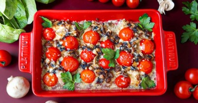 Куриные отбивные с грибами в духовке