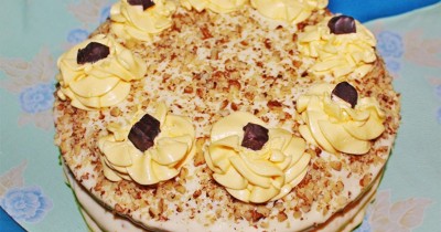 Торт Генерал на кефире с сухофруктами