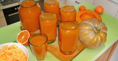 Сок тыквенный с апельсином на зиму