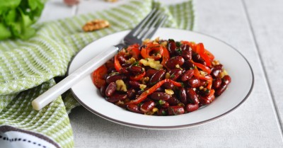 Салат лобио из красной фасоли