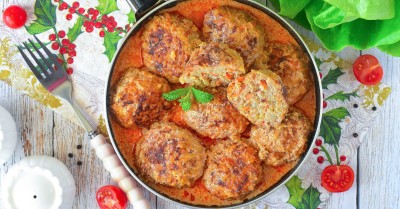 Тефтели с капустой фаршем и рисом