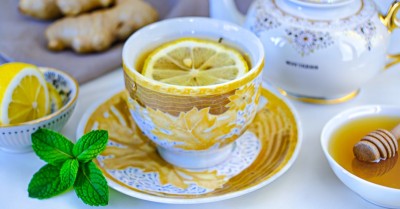 Зеленый чай с имбирем лимоном и медом