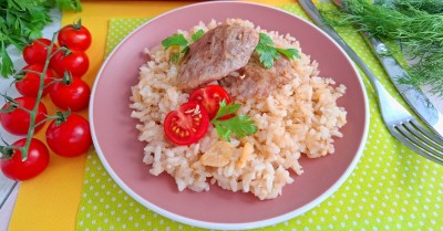 Свинина с рисом в духовке