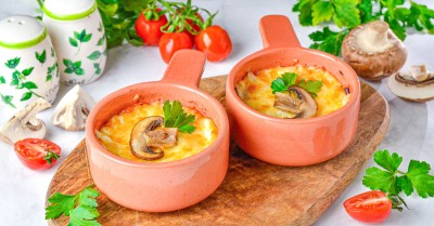 Жульен с грибами и сыром в духовке