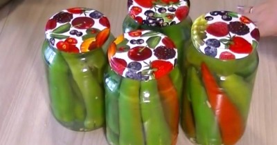 Зеленый горький перец в маринаде на зиму