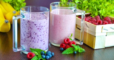 Смузи с овсяными хлопьями и бананом