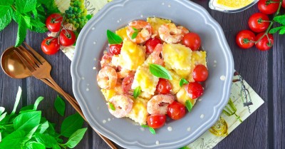 Равиоли с креветками