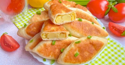 Воздушные пирожки на кефире на сковороде