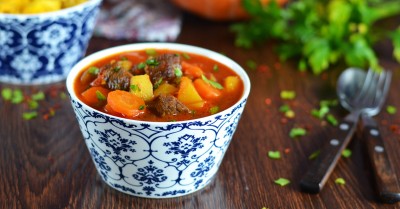 Рагу из тыквы с мясом и картошкой