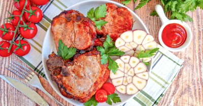 Антрекот из свинины в аэрогриле