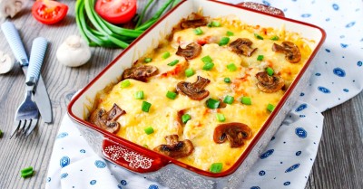 Мясо свинины по французски с грибами в духовке