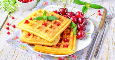 Мягкие венские вафли на молоке классические