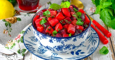 Салат из вареных овощей без лука