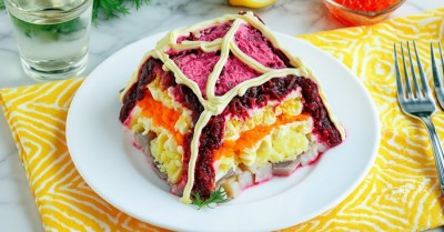 Селедка под шубой без лука