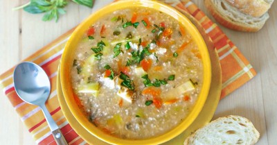 Суп с ячневой крупой и курицей