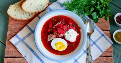 Свекольник с курицей