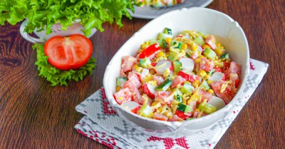 Салат Весенний бриз с овощами