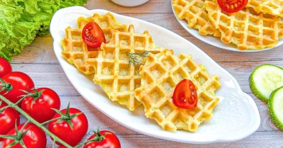Венские вафли из кабачков без сливочного масла и маргарина