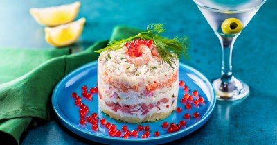 Салат Царская шуба с красной рыбой