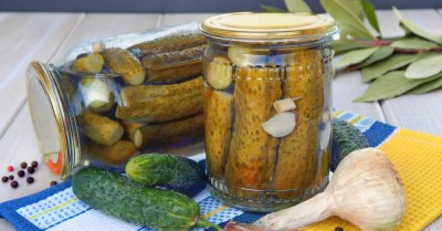 Хрустящие огурцы в желатине на зиму