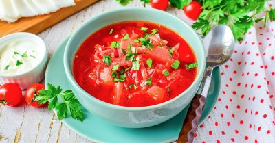 Борщ с пекинской капустой без мяса