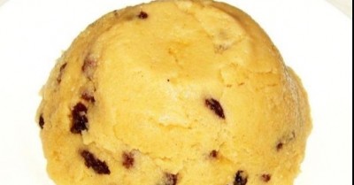 Манный пудинг карамельный с апельсиновым соком