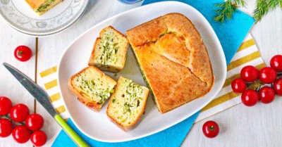 Заливной пирог с яйцом в духовке