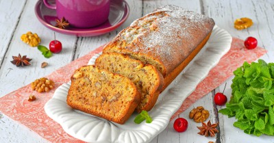 Кекс с грецкими орехами в духовке