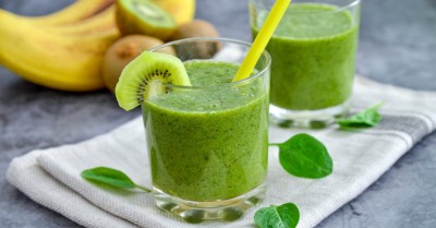 Детокс Зеленый ПП Смузи со шпинатом и киви на завтрак