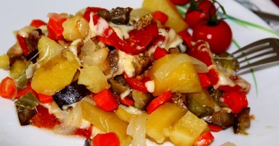 Овощи запеченные в духовке