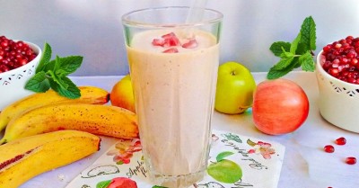 Смузи кефир банан овсянка