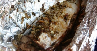 Скумбрия в фольге с лимонным соком