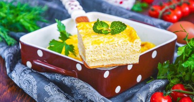 Омлет в духовке с молоком пышный как в детском саду