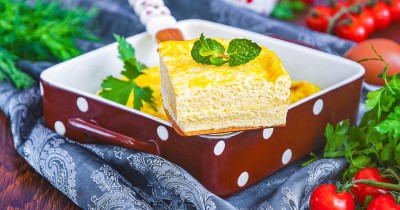 Омлет в духовке с молоком пышный как в детском саду