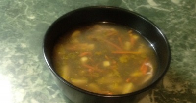 Куриный суп с чечевицей