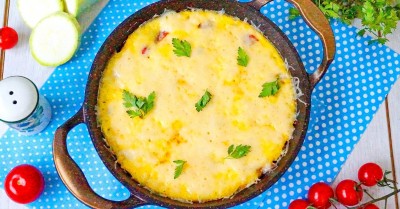Запеканка из кабачков на сковороде
