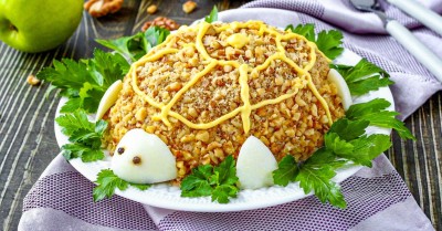 Салат Черепашка с яблоком на день рождения