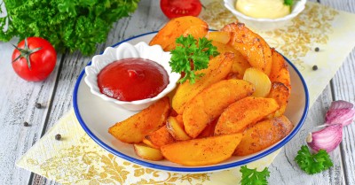 Картофель по деревенски в аэрогриле на гарнир