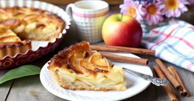 Постный пирог с яблоками в духовке