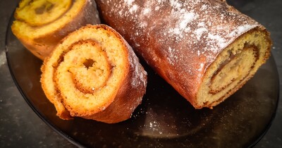 Яблочный рулет