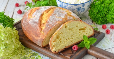 Пышный и нежный хлеб творожный