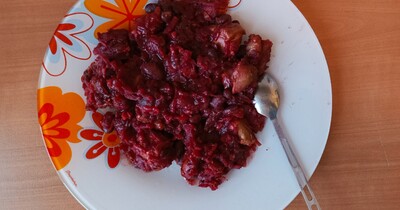 фасоль со свёклой и курицей