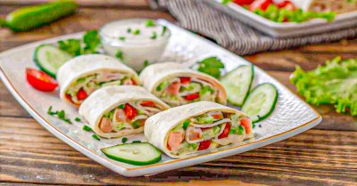 Рулет с горбушей из лаваша